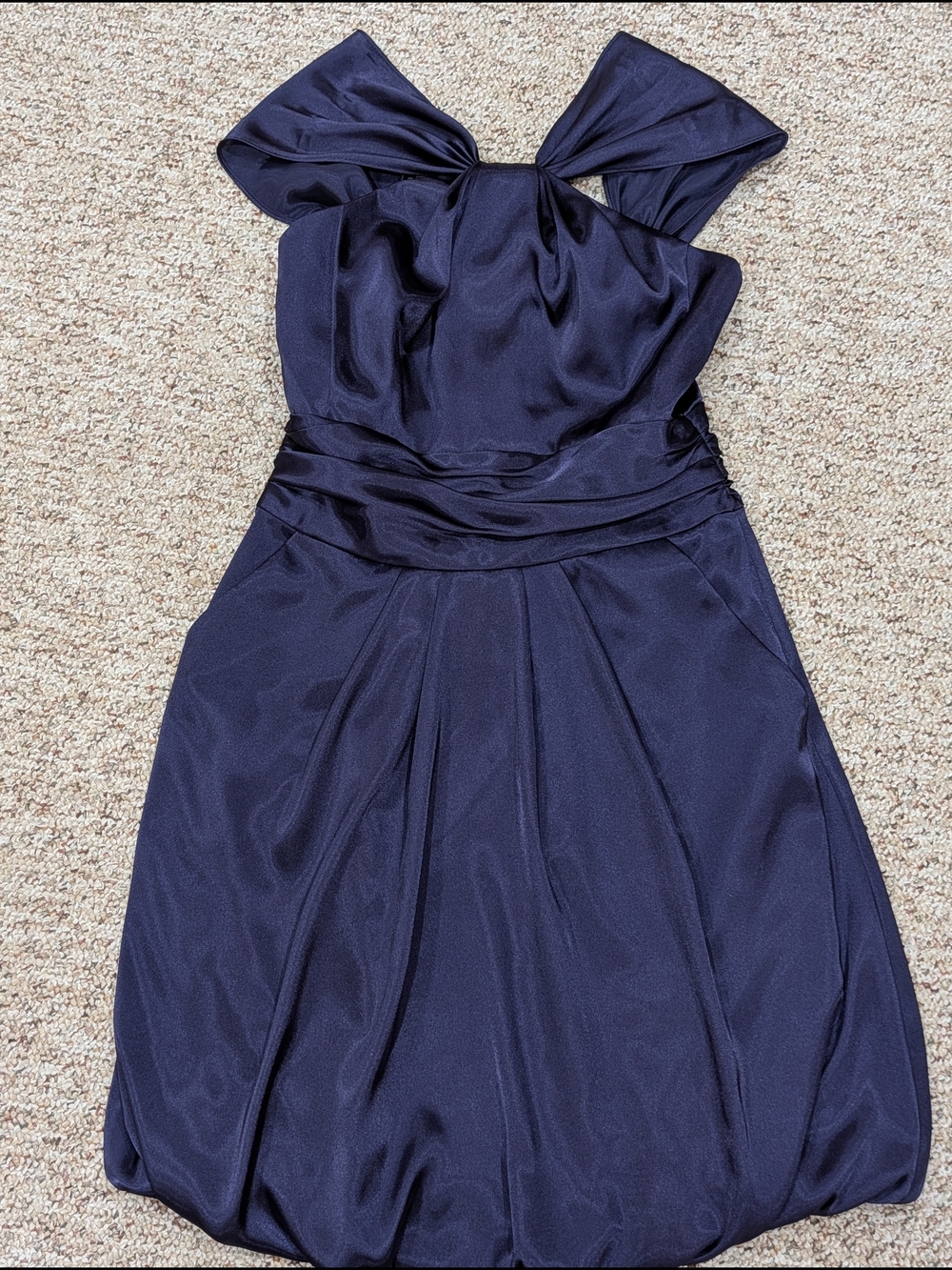 David's Bridal Navy Dress Bridesmaid Wedding Size 6